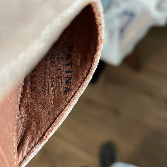 Patina - leather heeled Mary Jane’s, clogs, suede - Picture 5 of 14